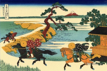  katsushika - les champs de Sekiya par la rivière Sumida 1831 Katsushika Hokusai ukiyoe